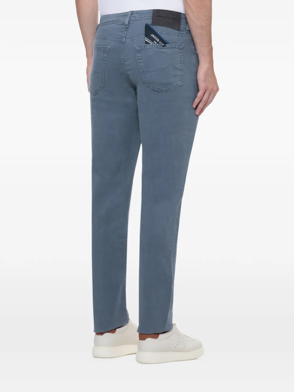 Jacob Cohën Bard logo-patch straight-leg trousers Blauw