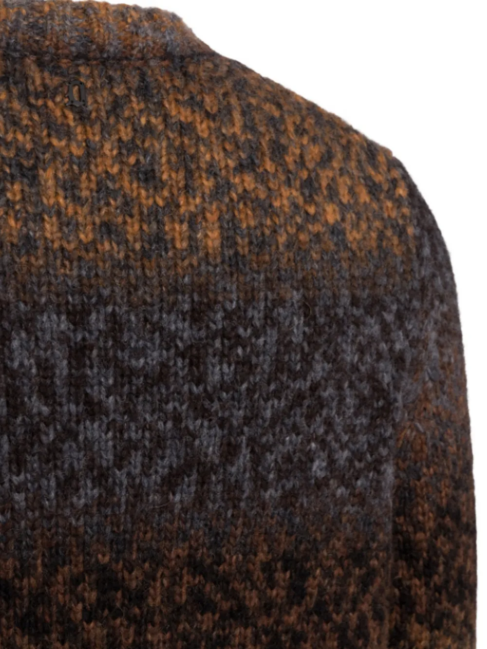 DONDUP Intarsia gebreide trui met kleurverloop Bruin