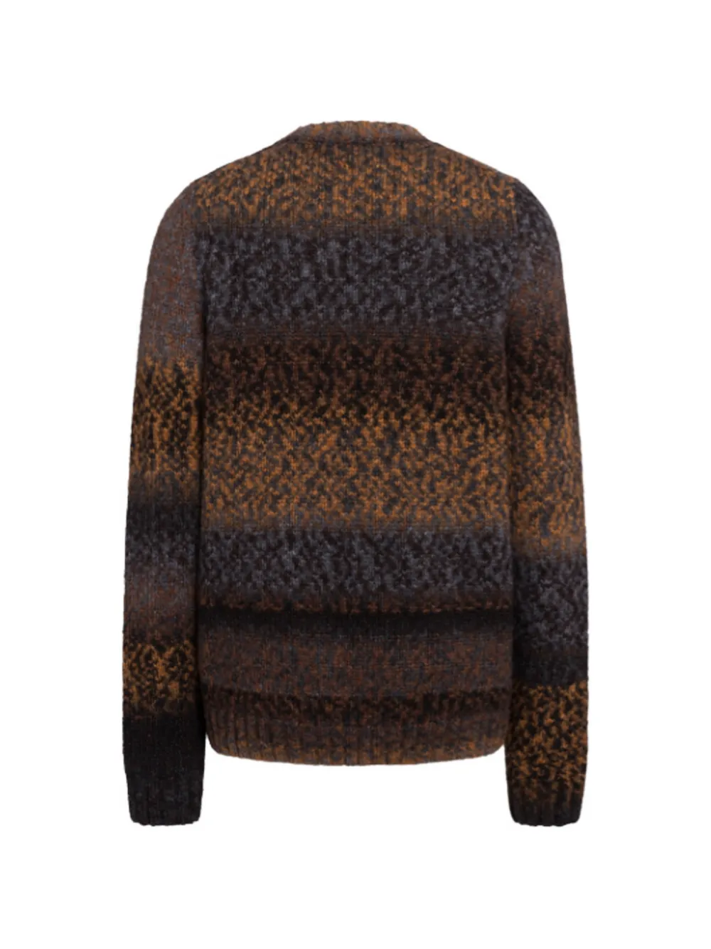 DONDUP Intarsia gebreide trui met kleurverloop Bruin