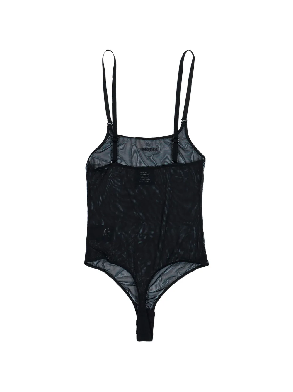 VETEMENTS mesh bodysuit Zwart