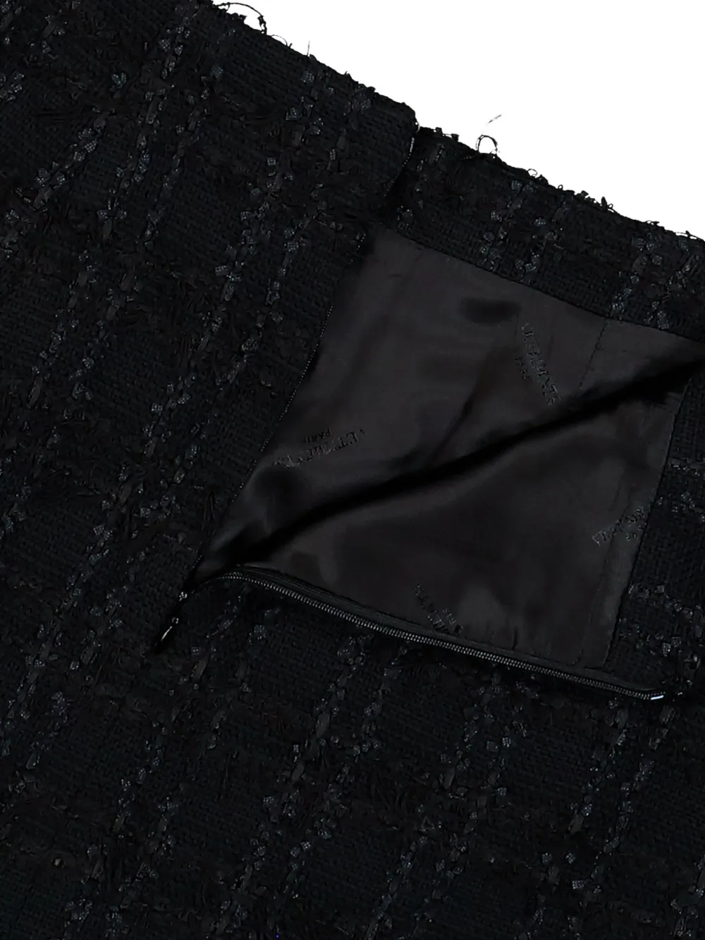 VETEMENTS tweed decollage mini skirt Zwart
