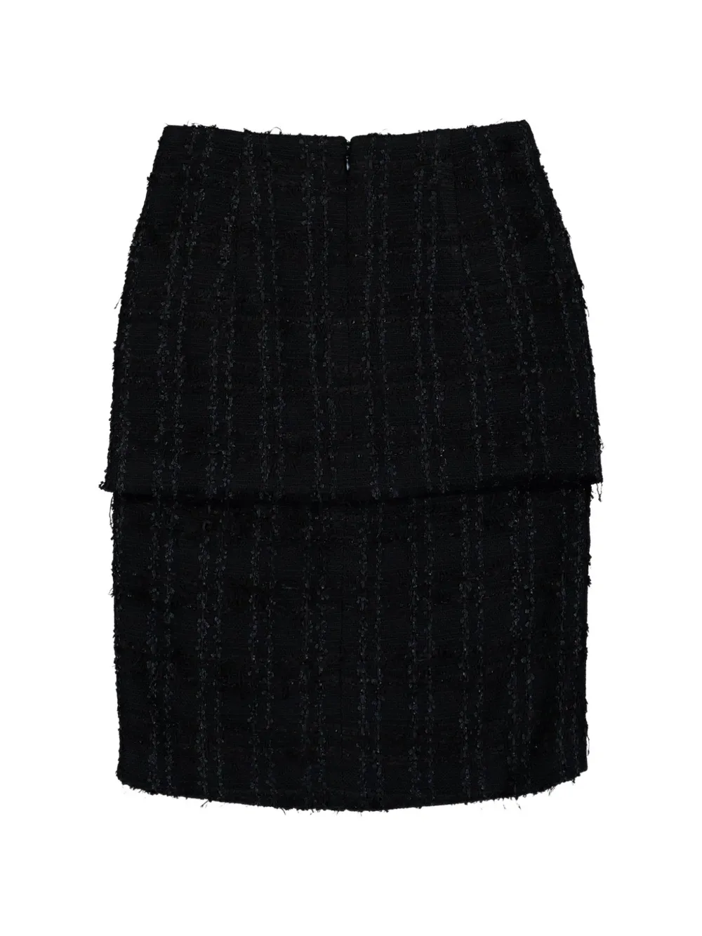 Vetements Tweed Decollage Mini Skirt In Black