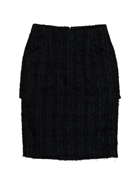 VETEMENTS tweed decollage mini skirt