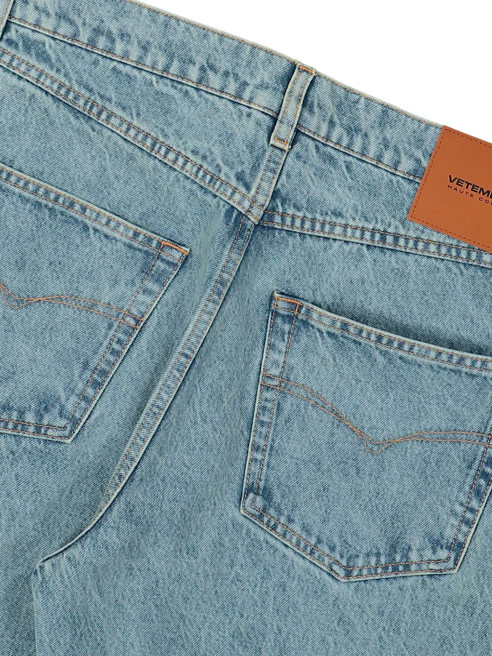 VETEMENTS embroidered logo jeans Blauw