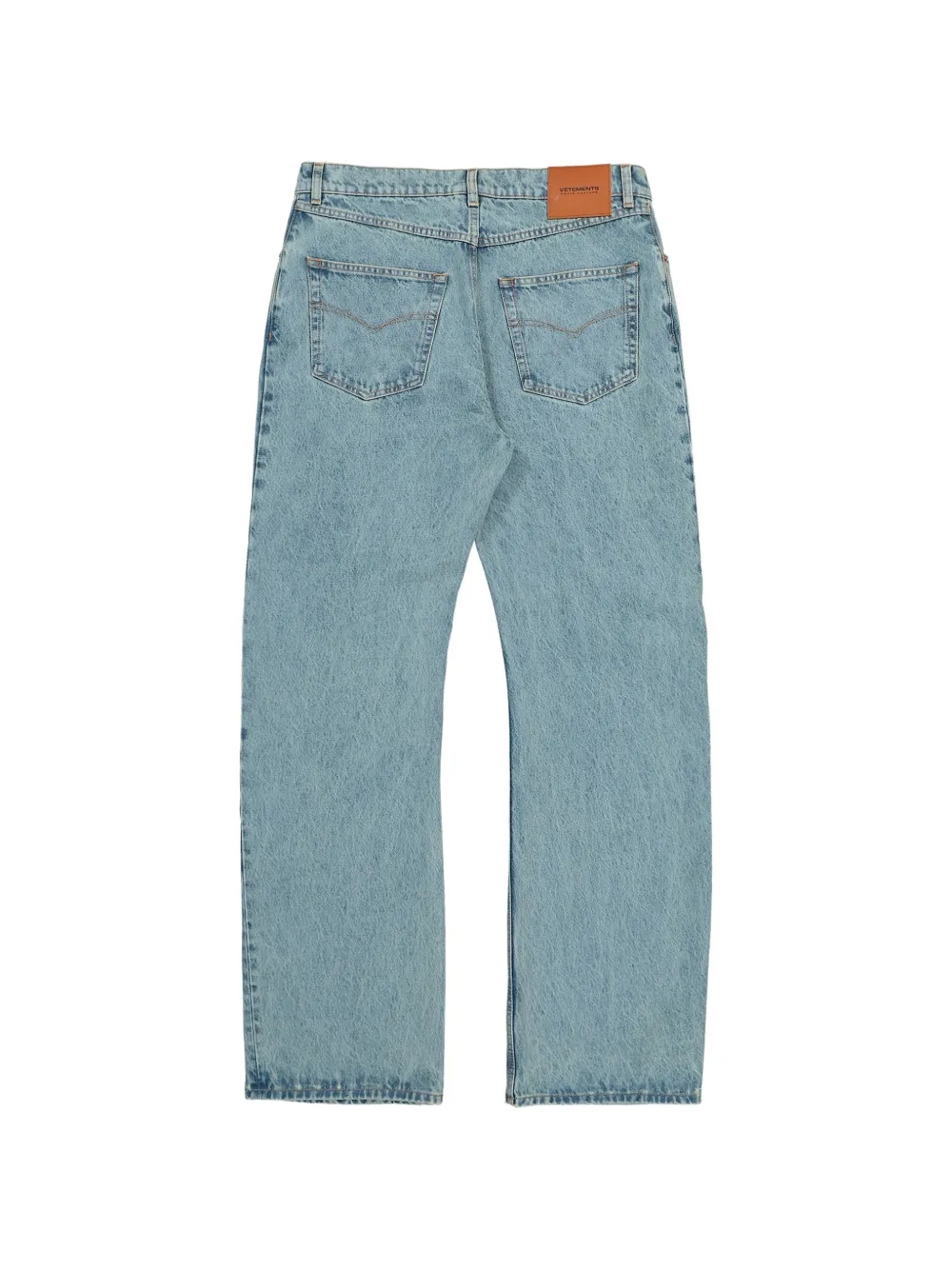 VETEMENTS embroidered logo jeans Blauw