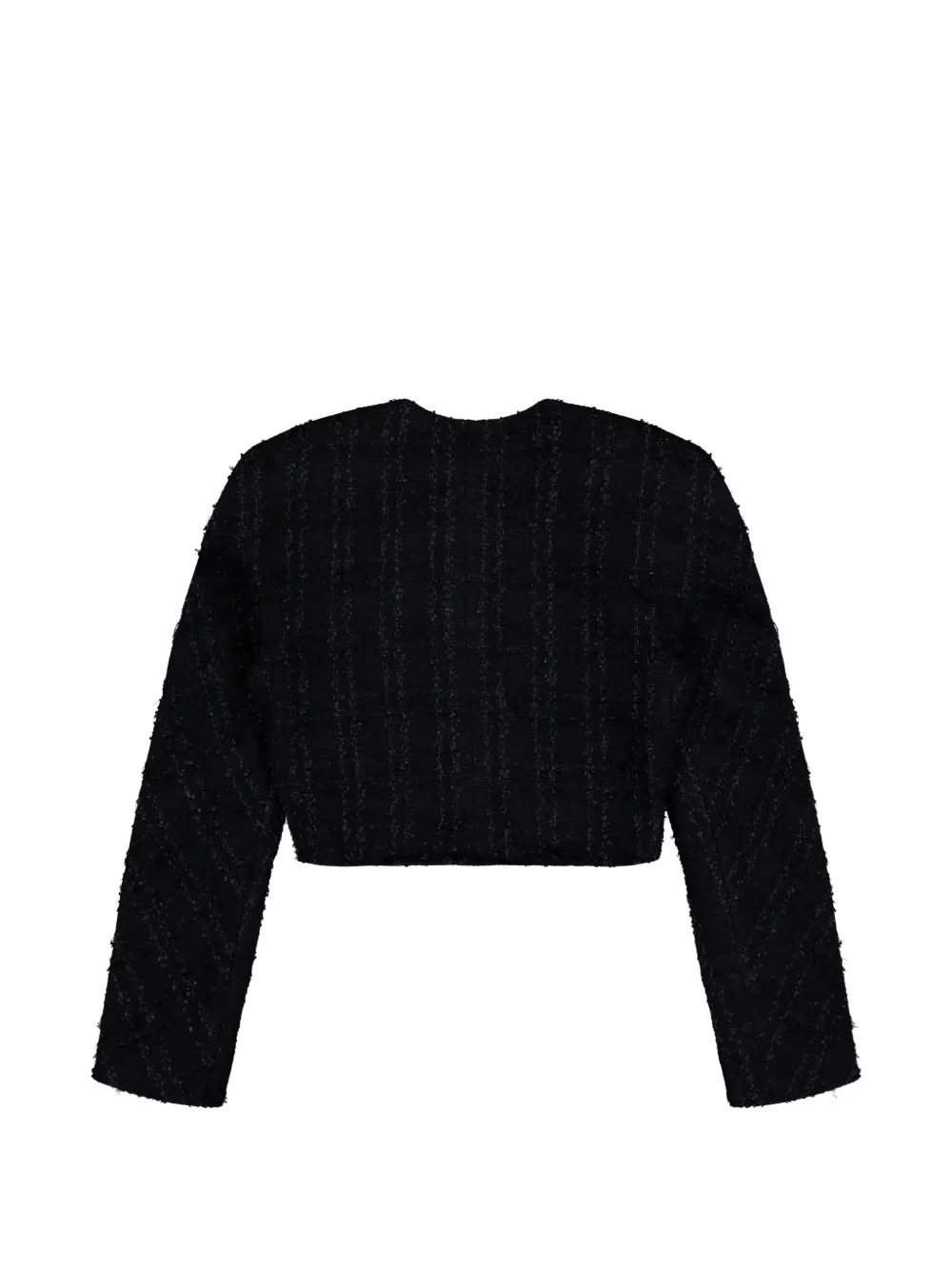 VETEMENTS cropped round-shoulder jacket Zwart