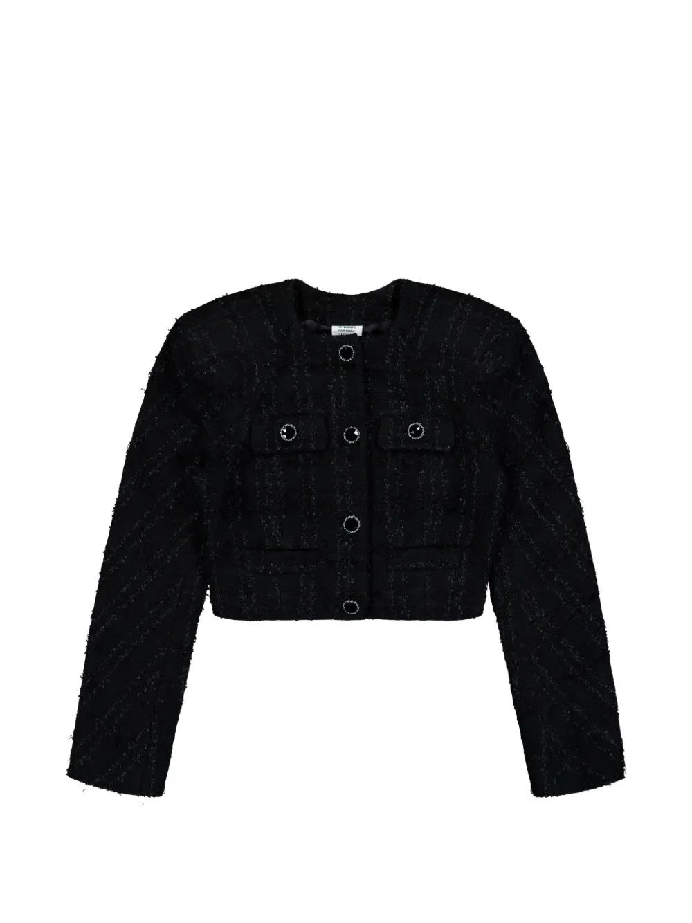 VETEMENTS cropped round-shoulder jacket - Schwarz