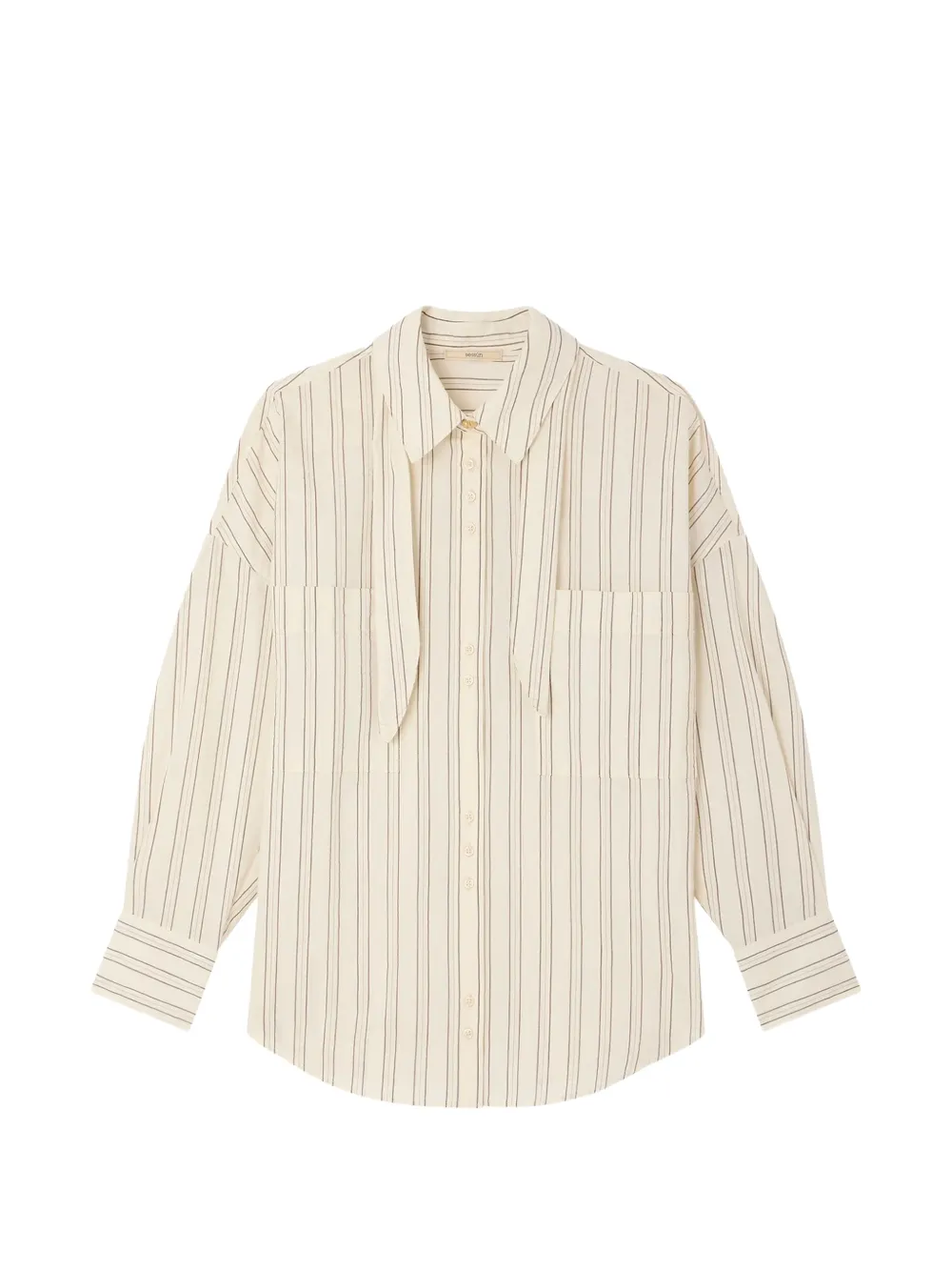 Sessùn Cecily gestreepte blouse met strik Wit