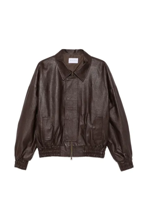 MARSEM leather bomber jacket