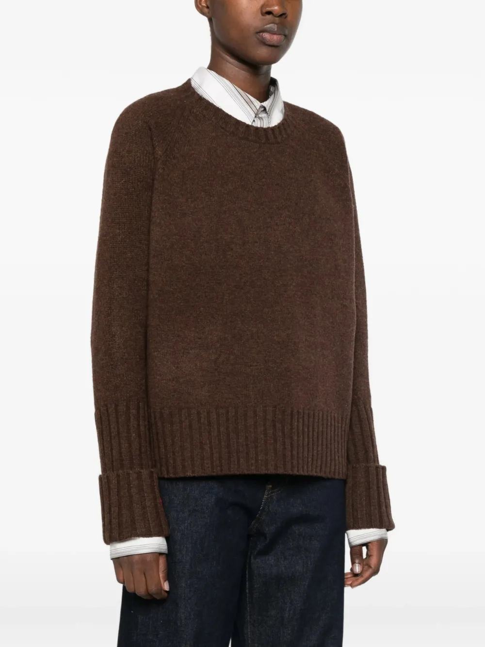 Tory Burch Trui van merinowol Bruin