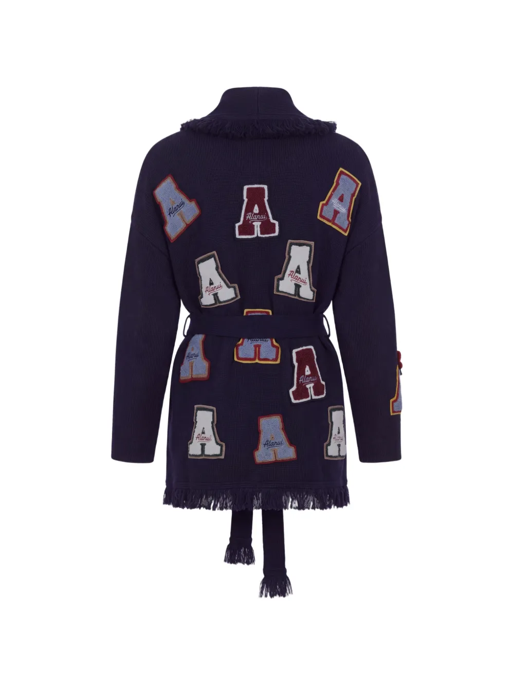 Alanui A-patch belted cardigan Blauw