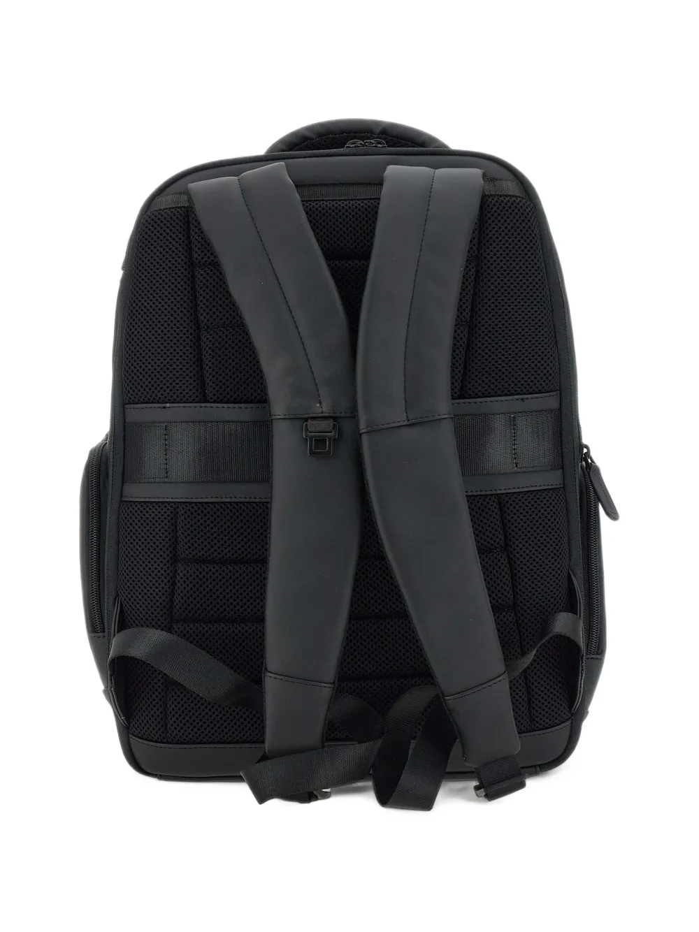 PIQUADRO logo-embossed multi-pocket backpack Zwart