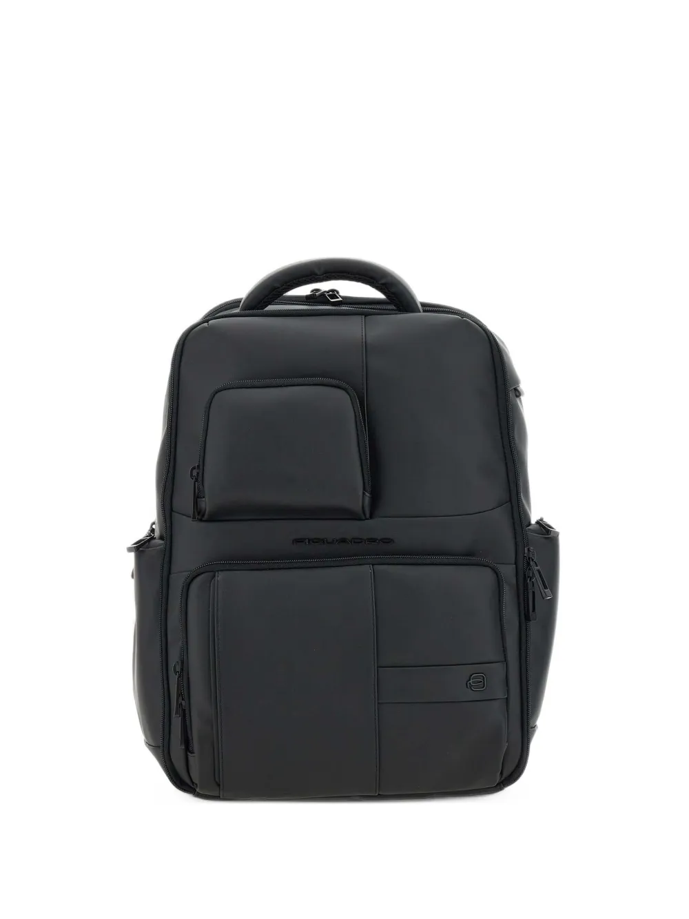 PIQUADRO logo-embossed multi-pocket backpack - Nero