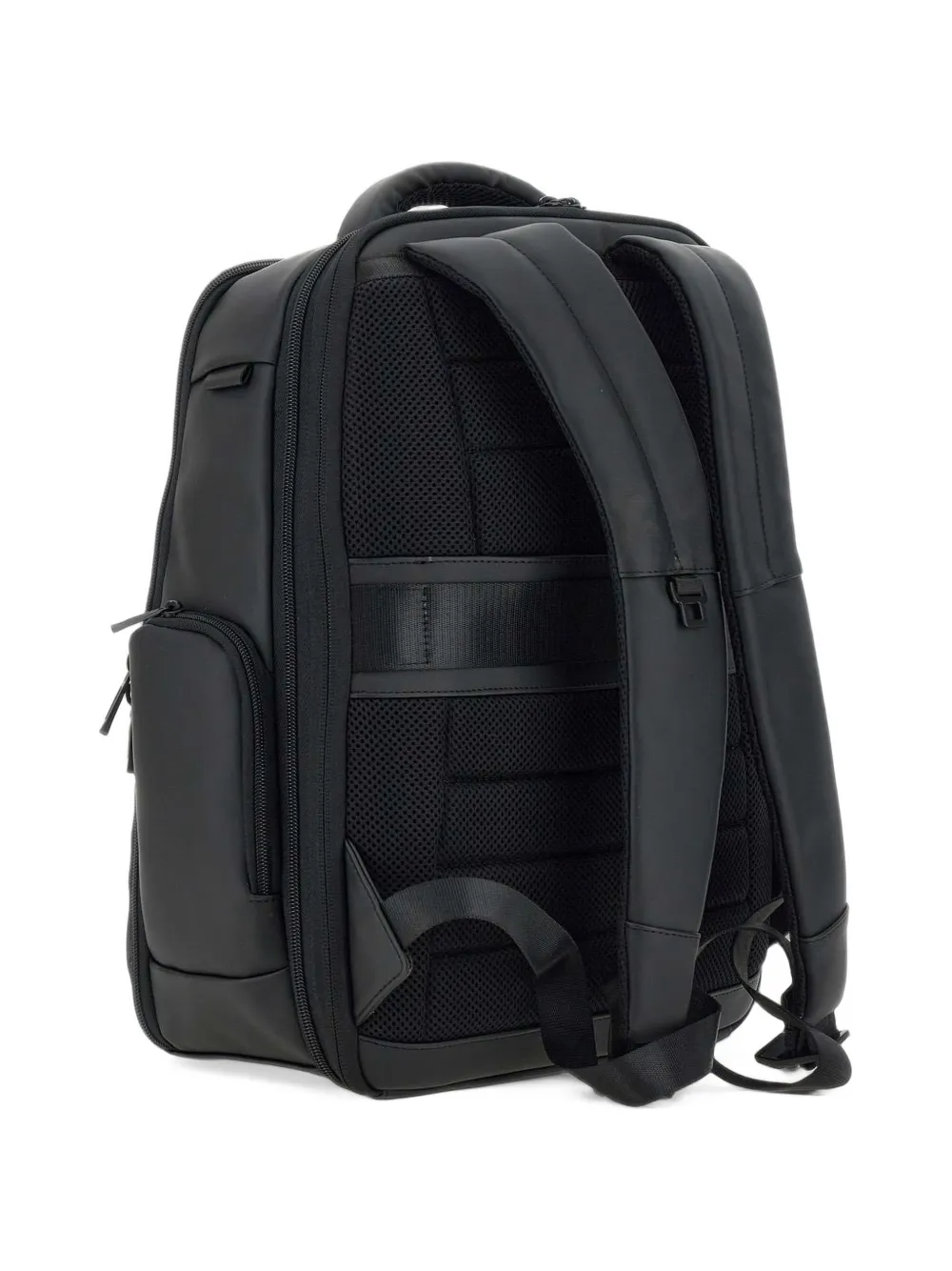 PIQUADRO logo-embossed multi-pocket backpack Zwart