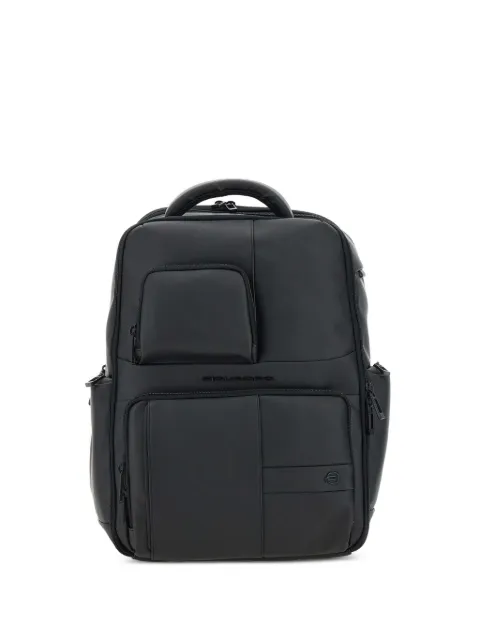 PIQUADRO logo-embossed multi-pocket backpack