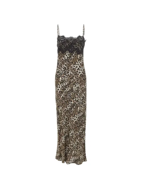 HERSKIND Asla lace-trimmed leopard-print maxi dress
