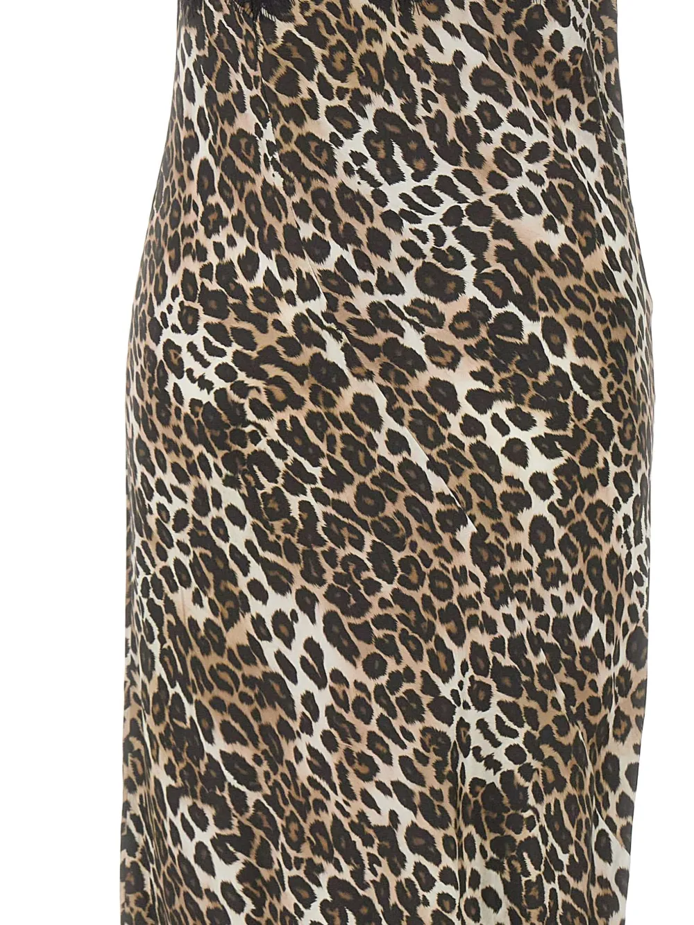 HERSKIND Asla maxi-jurk met luipaardprint en kanten afwerking Beige