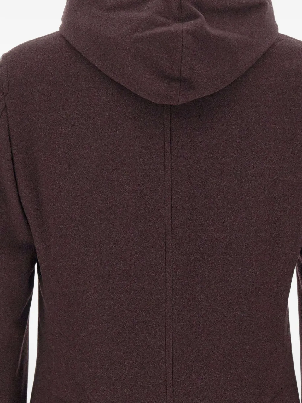 Eleventy double-breasted hooded jacket Rood
