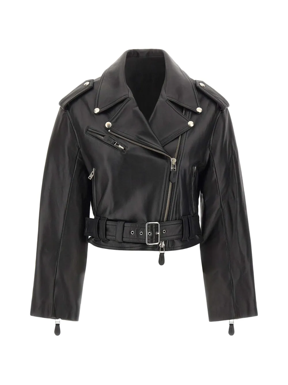 IRO Georgia leather biker jacket - Schwarz