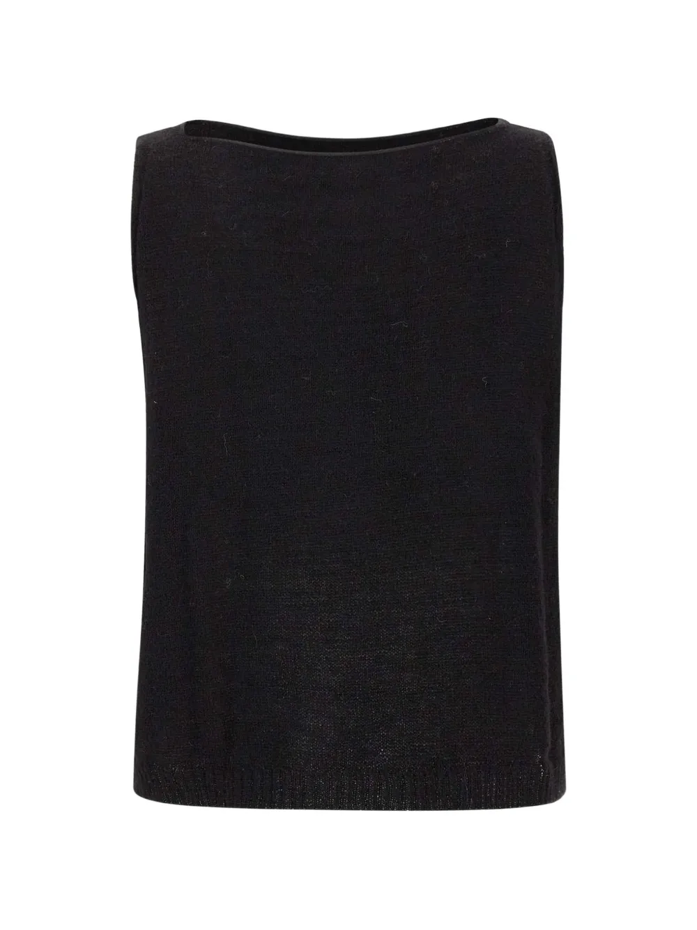 MAURIZIO MYKONOS V-neck ribbed-hem top - Nero