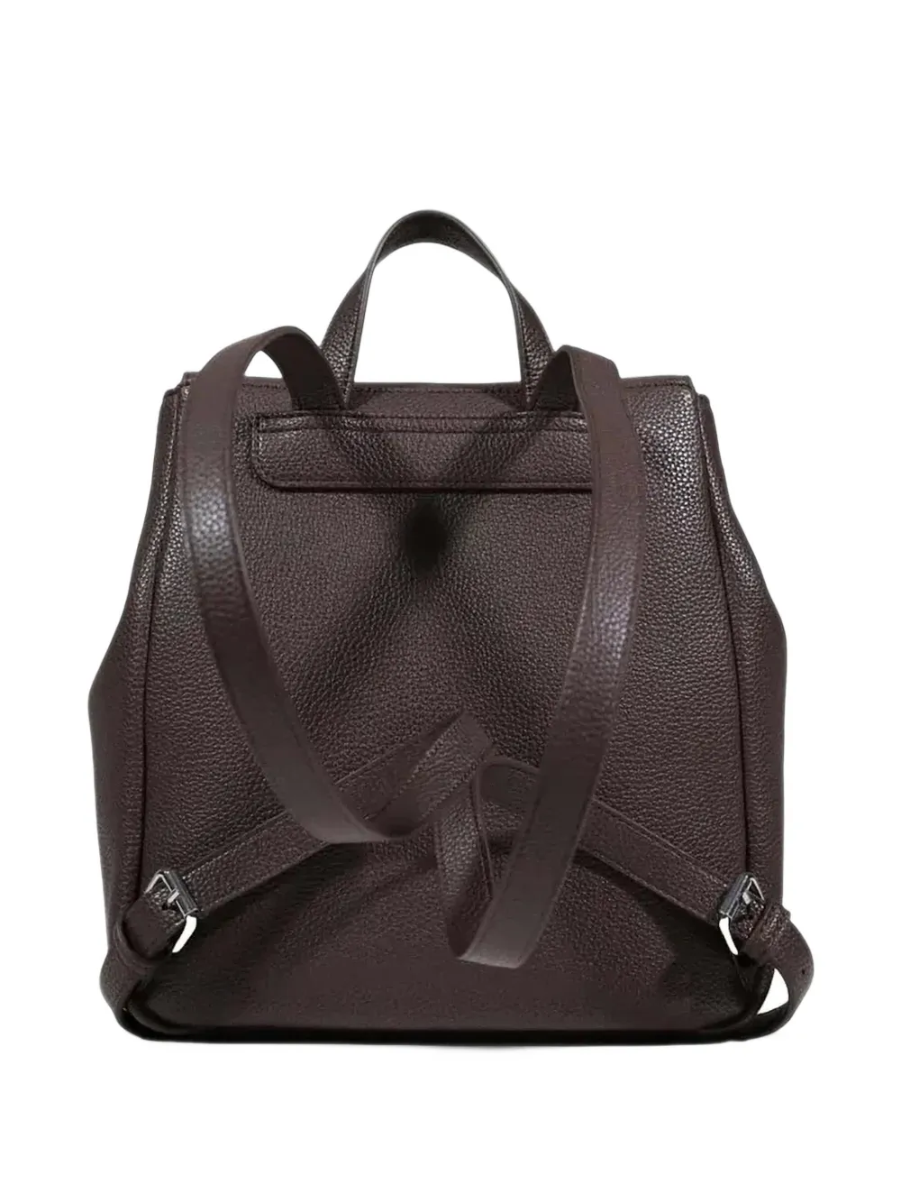 Armani Exchange logo-plaque pebbled backpack Bruin