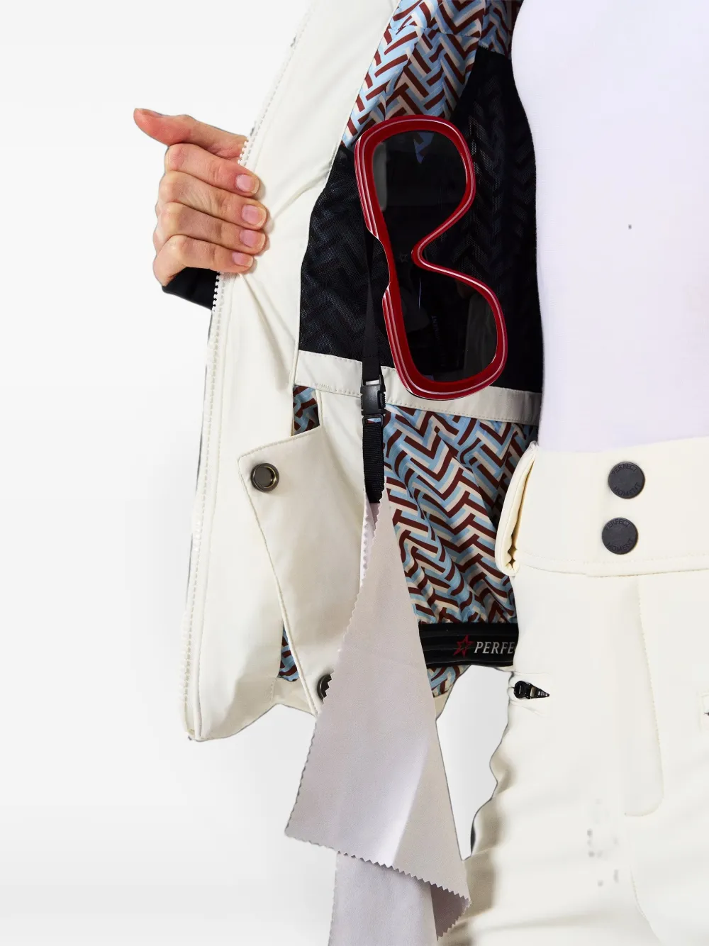 Perfect Moment classic waisted down ski jacket Beige