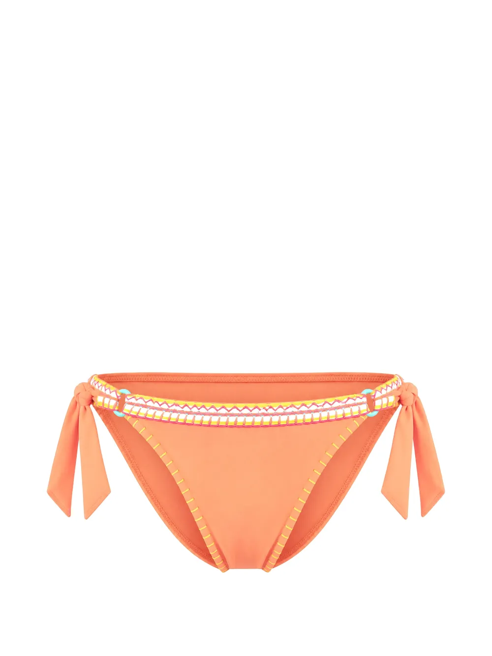 BANANA MOON side-tie embroidered bikini bottoms - Orange
