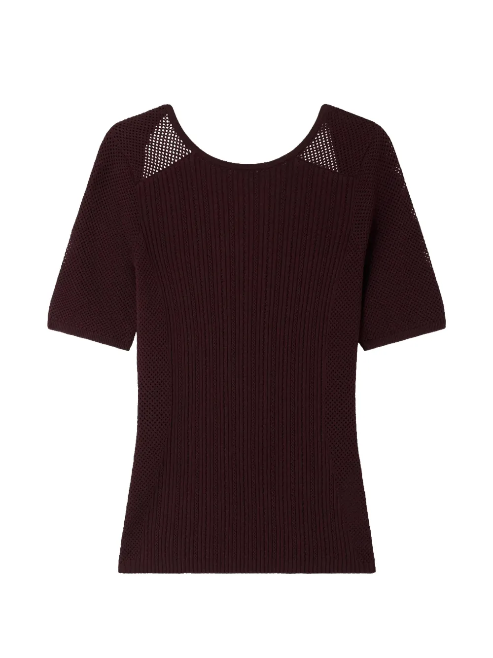 Sessùn Limone ribbed open-back T-shirt - Braun