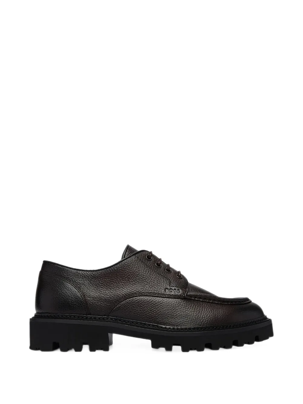 BOSS leather Derby shoes - Braun