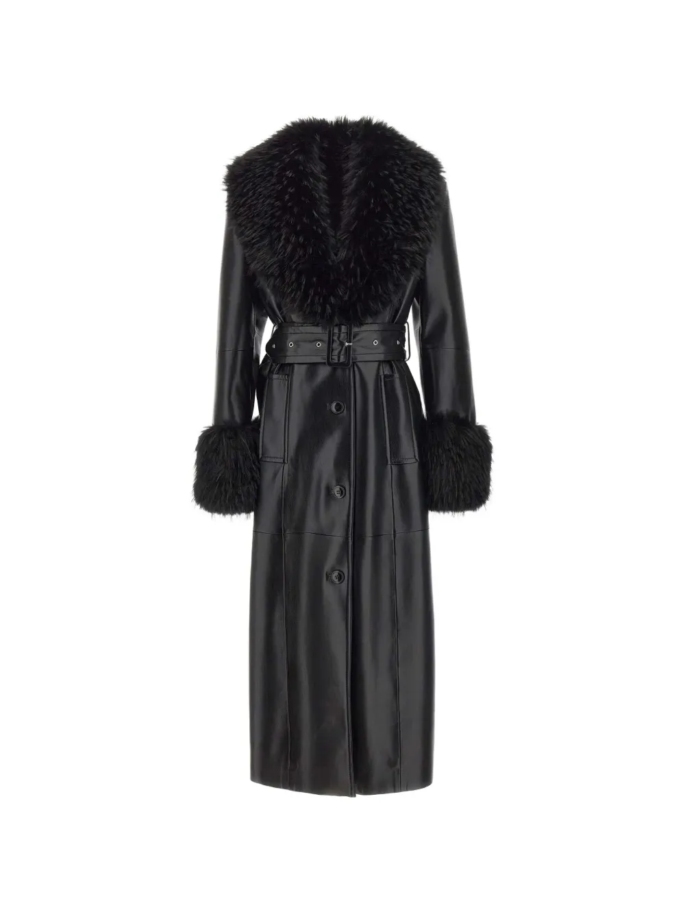 STAND STUDIO Estella faux-leather coat - Black