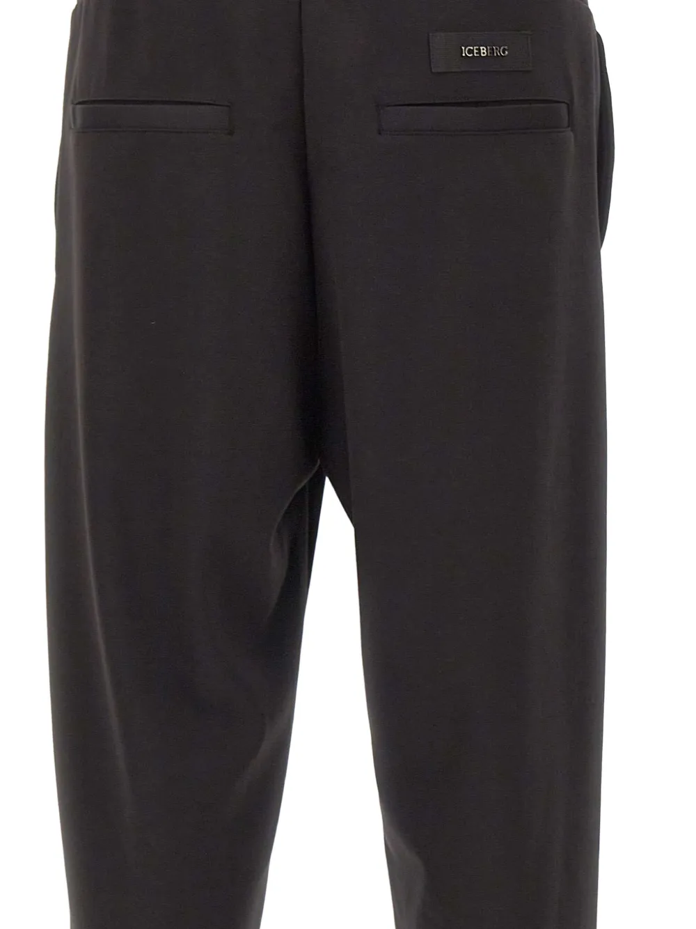 Iceberg stitched-pleat drawstring trousers Zwart