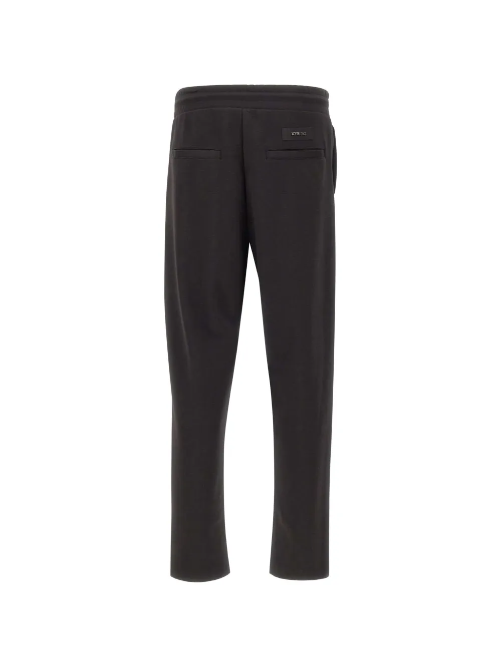 Iceberg stitched-pleat drawstring trousers Zwart