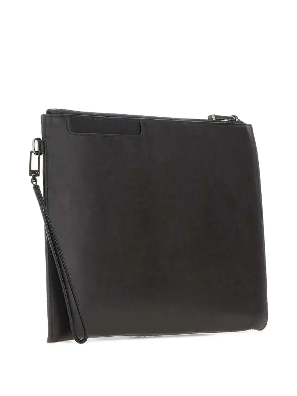 PIQUADRO logo-plaque clutch bag Zwart