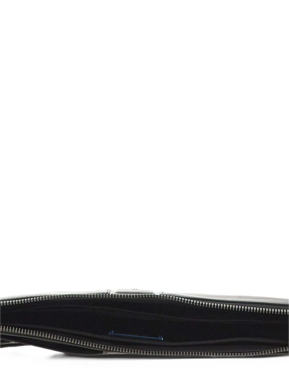 PIQUADRO logo-plaque clutch bag Zwart
