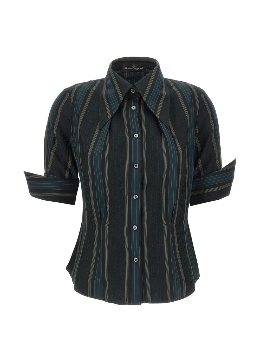 Vivienne Westwood Violin vertical-stripe shirt Groen
