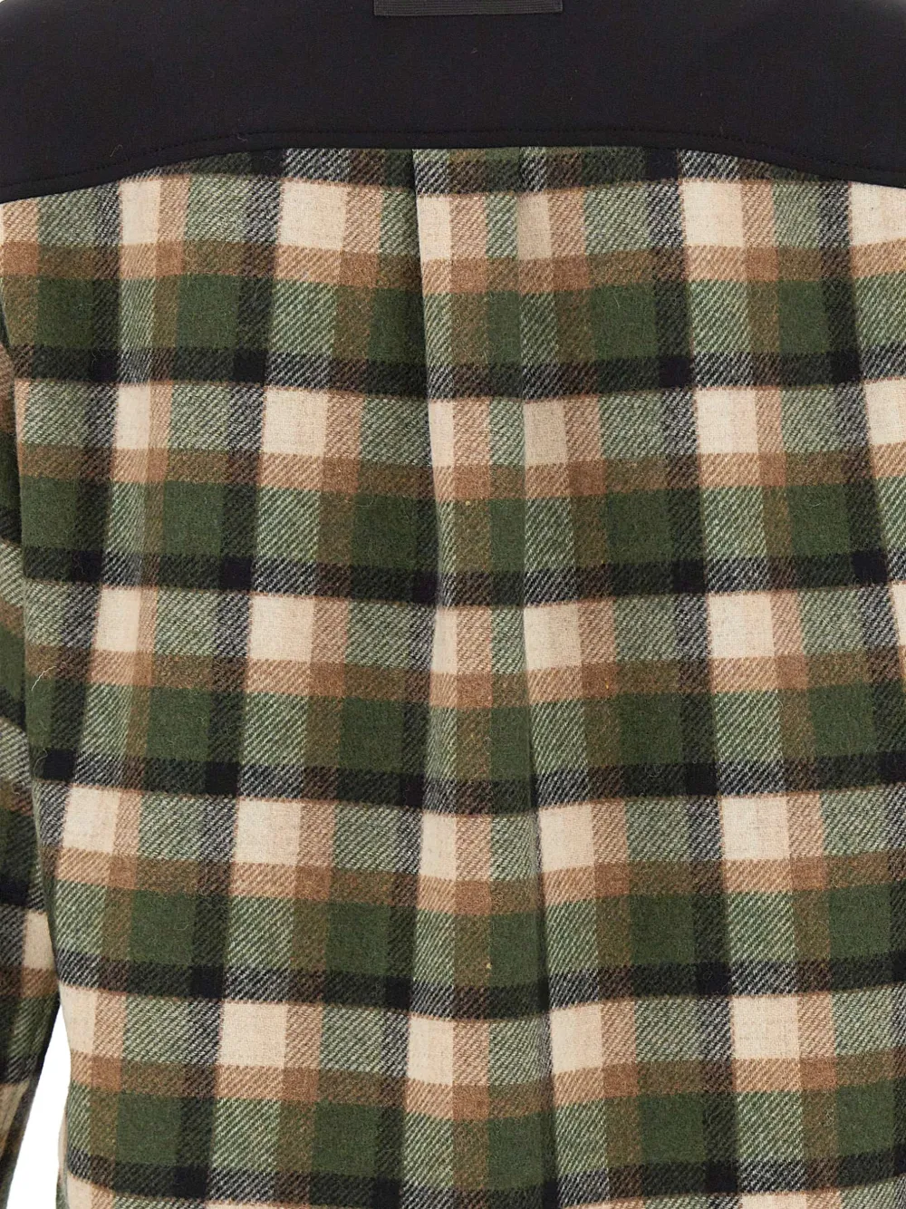 Iceberg plaid-pattern shirt jacket Groen