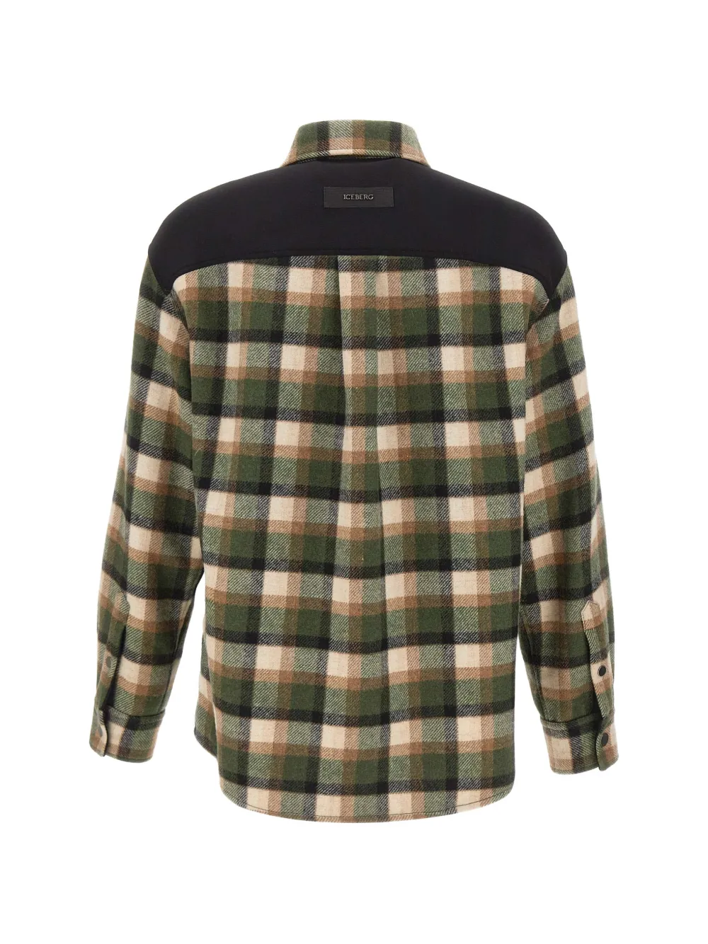 Iceberg plaid-pattern shirt jacket Groen