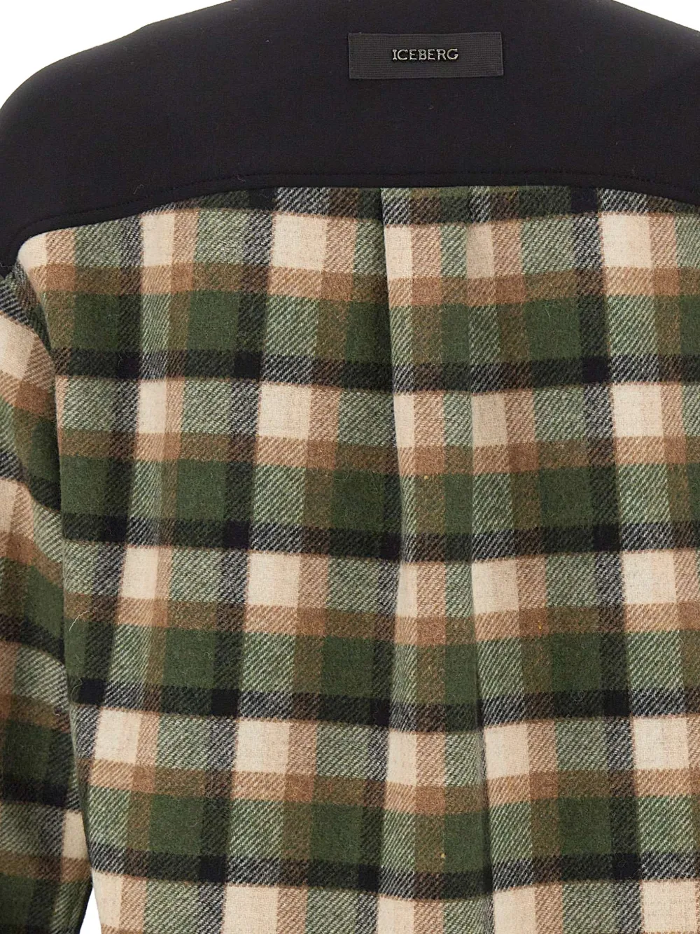 Iceberg plaid-pattern shirt jacket Groen