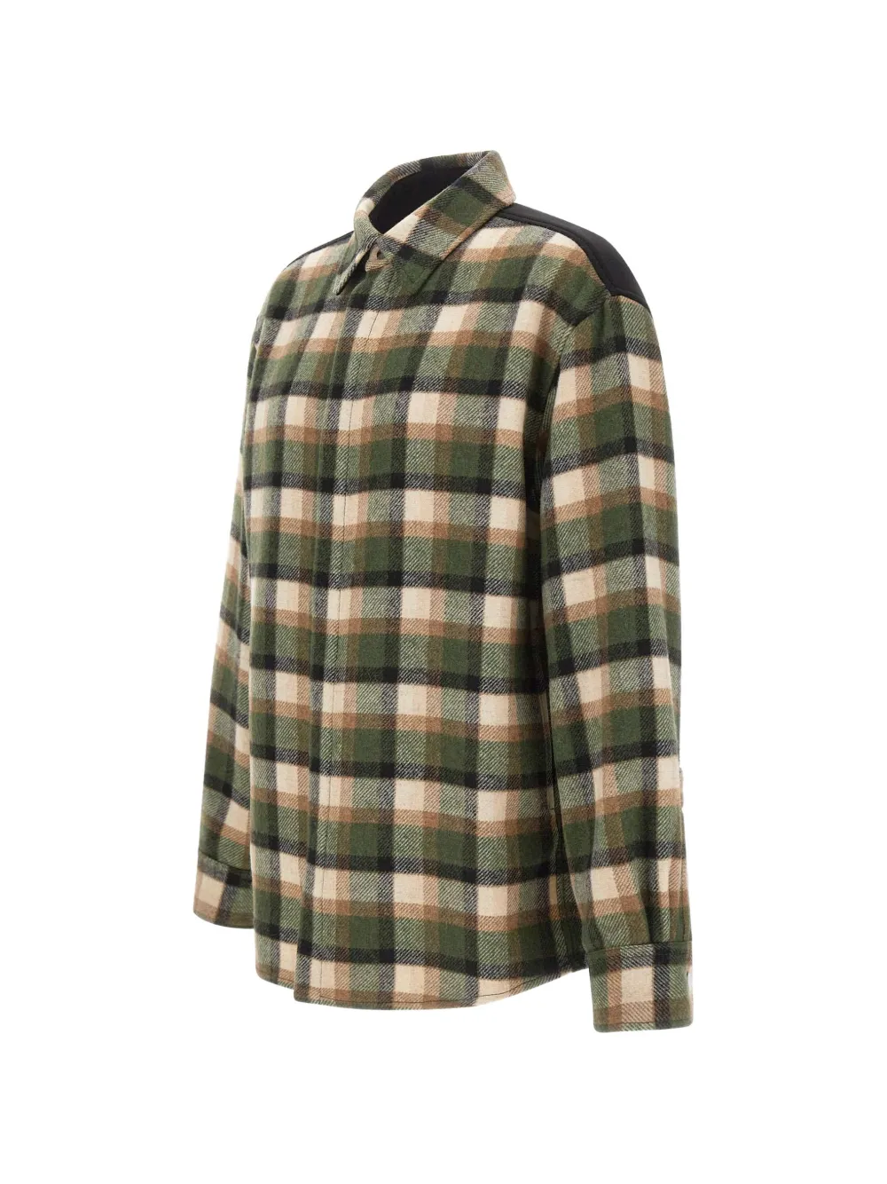 Iceberg plaid-pattern shirt jacket Groen