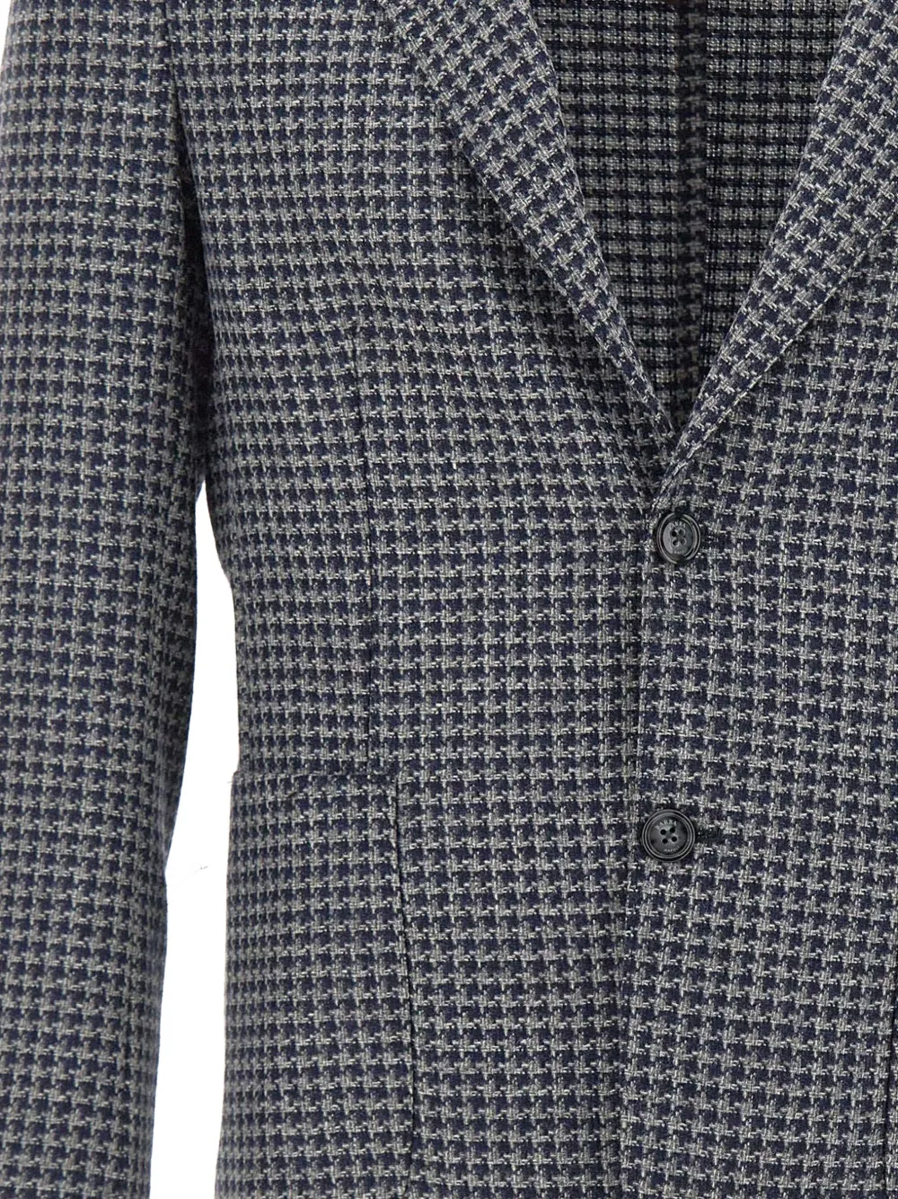 Barba Easy J Mono houndstooth blazer Blauw