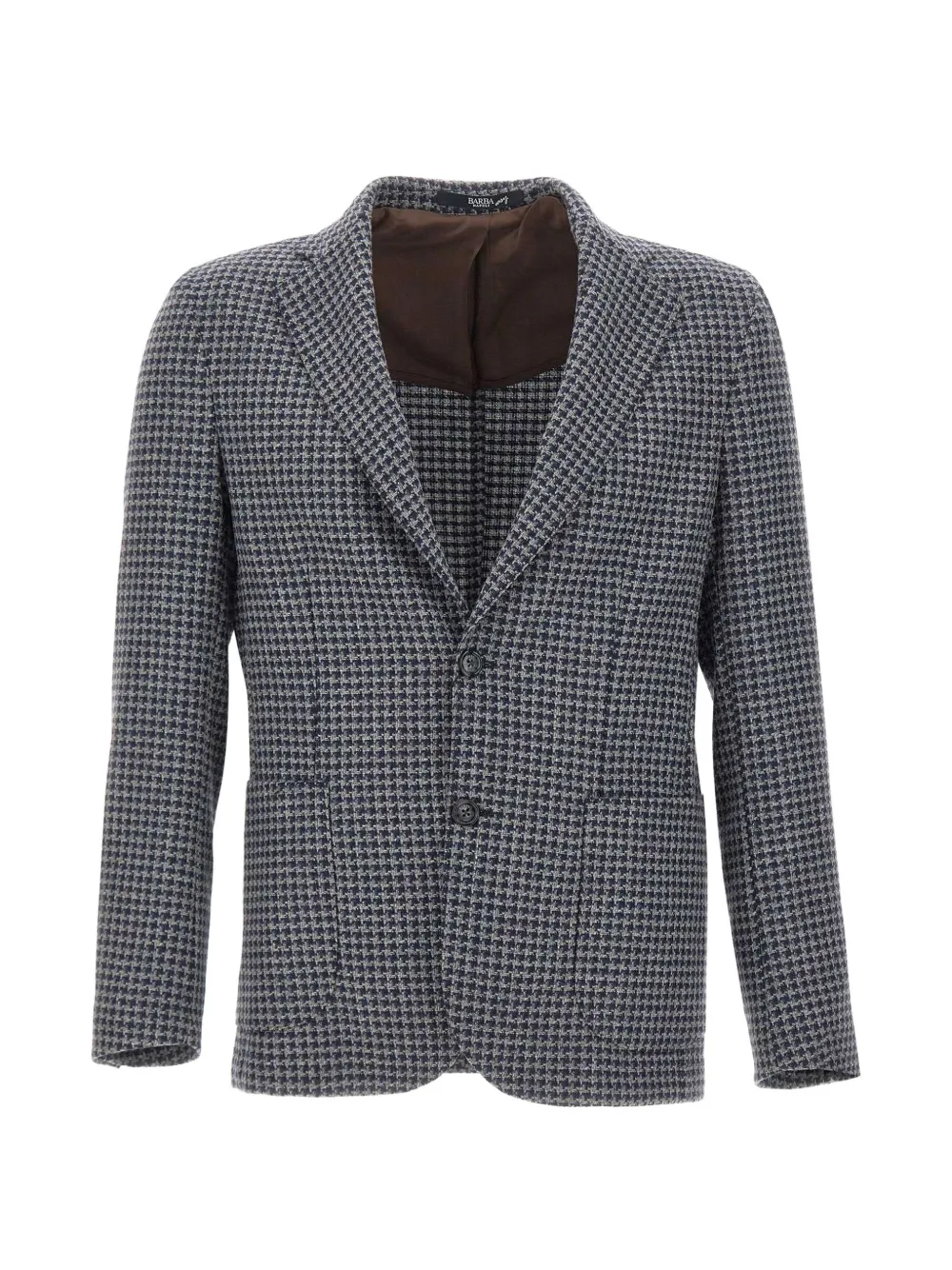 Barba Easy J Mono houndstooth blazer - Blu