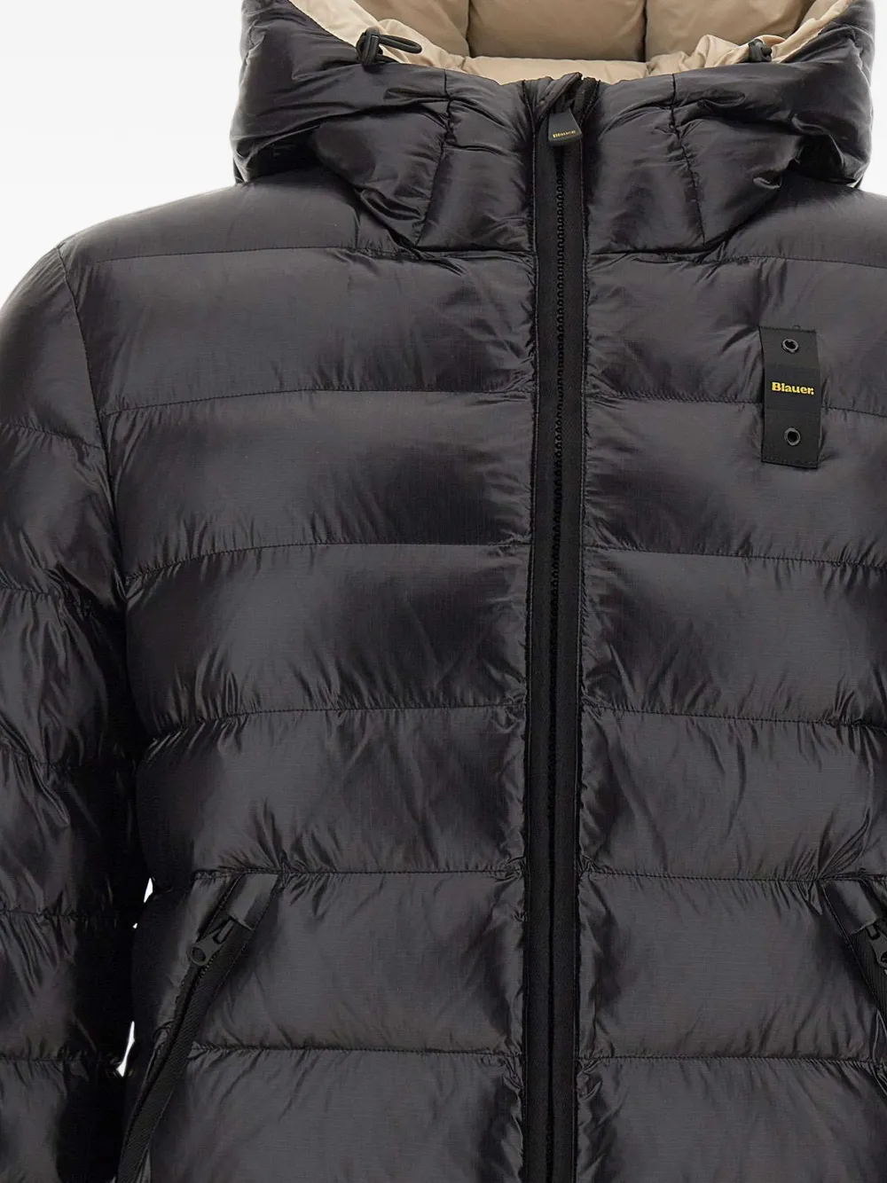 Blauer Adams quilted down jacket Zwart