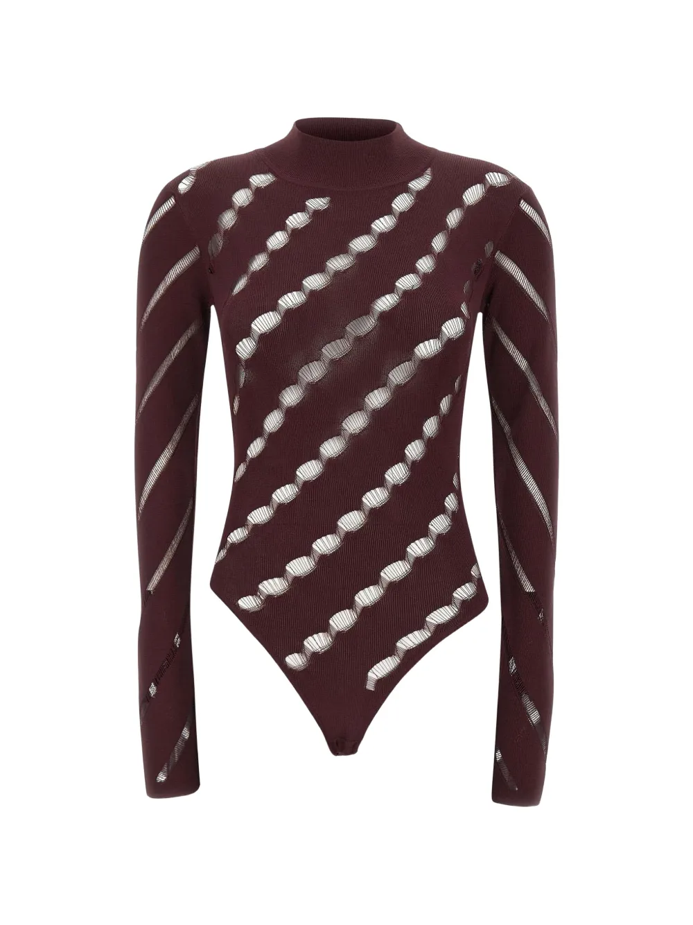 IRO Upright openwork-knit bodysuit Rood