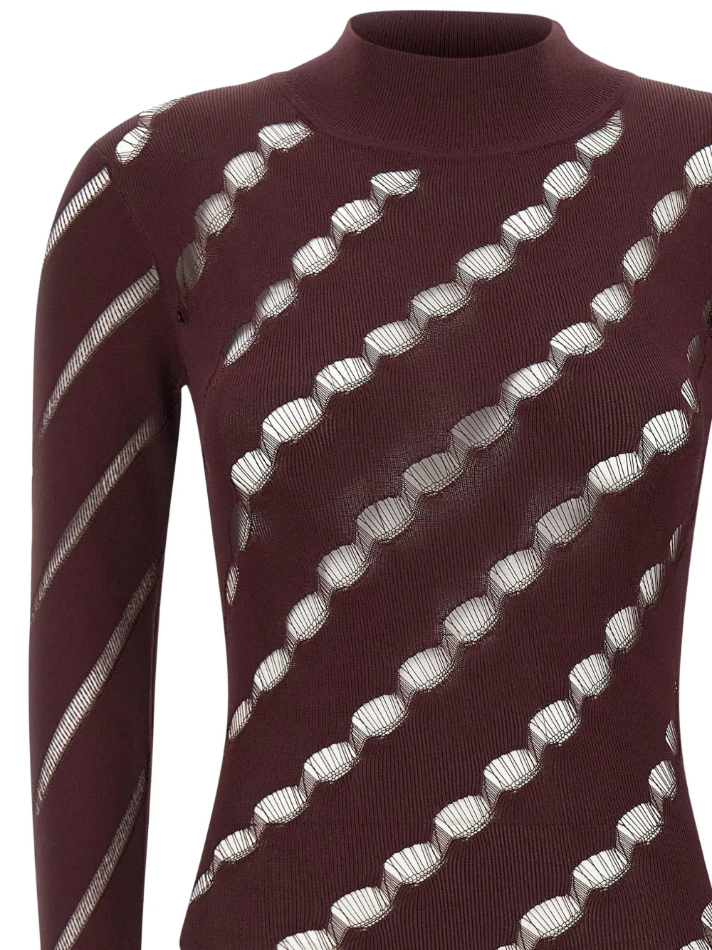 IRO Upright openwork-knit bodysuit Rood