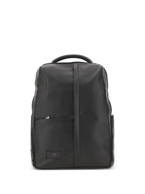 PIQUADRO grained leather backpack