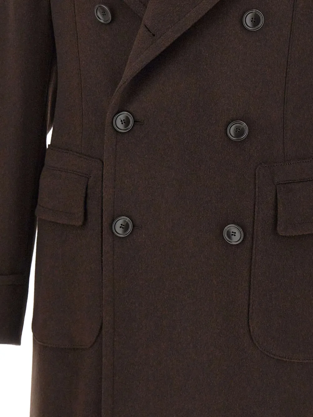 Tagliatore double-breasted felted coat Bruin