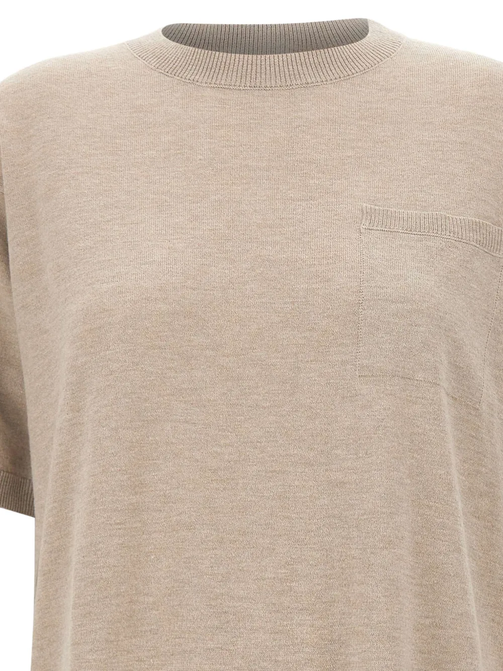 'S Max Mara short-sleeve chest-pocket sweater Beige