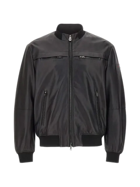 Peuterey nappa-leather biker jacket