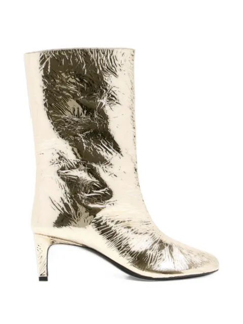 Plan C crinkled-finish boots