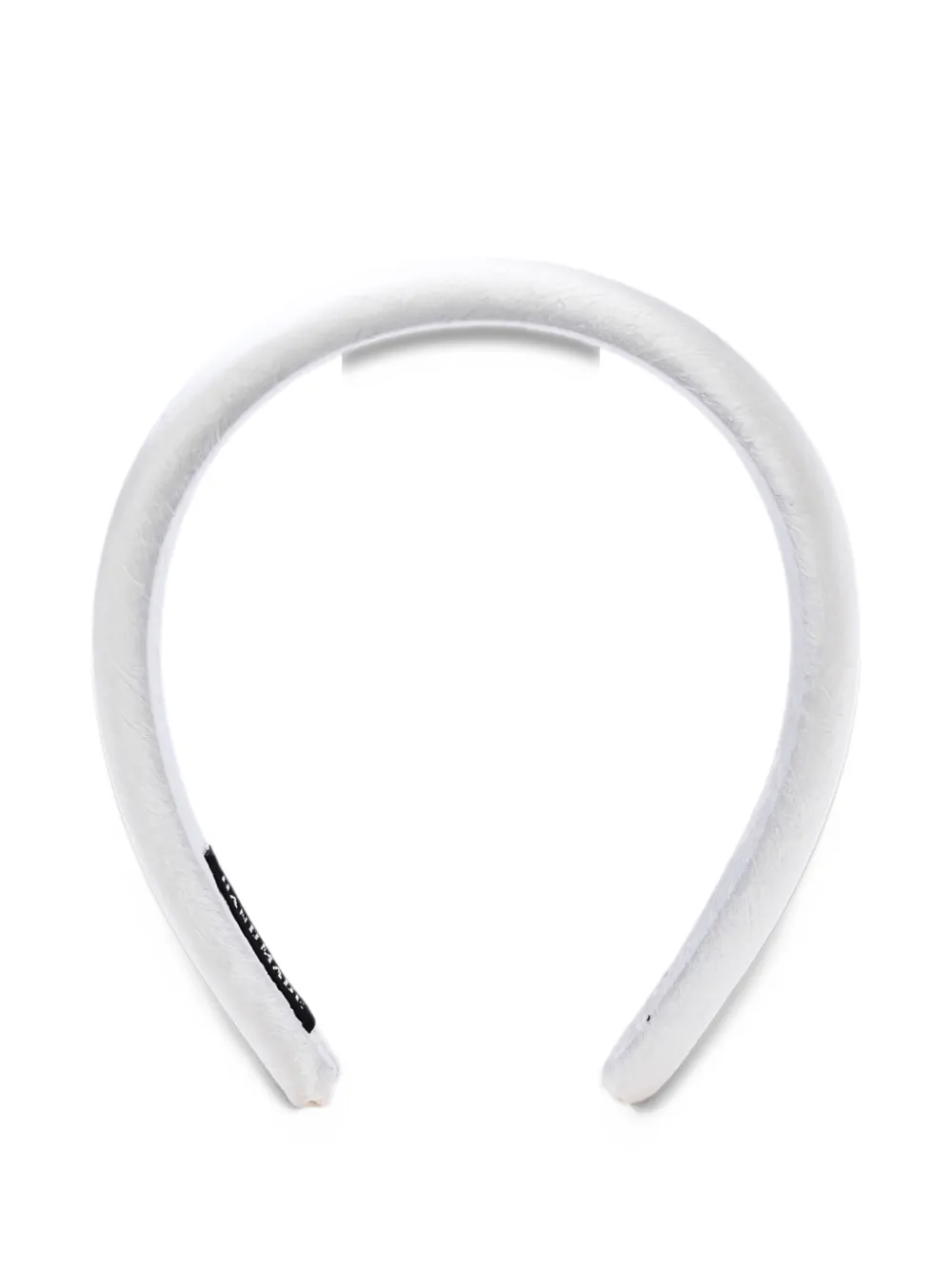 Tulleen classic padded satin headband - White
